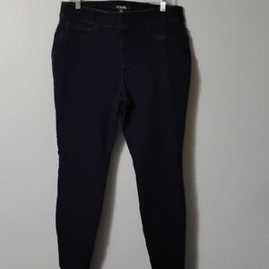 Chaps Women's Dark Blue Jeggings Stretch Jeans Size 1X